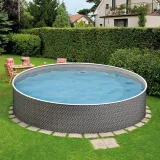 Mountfield Azuro Rattan acélfalú medence, 460x120cm