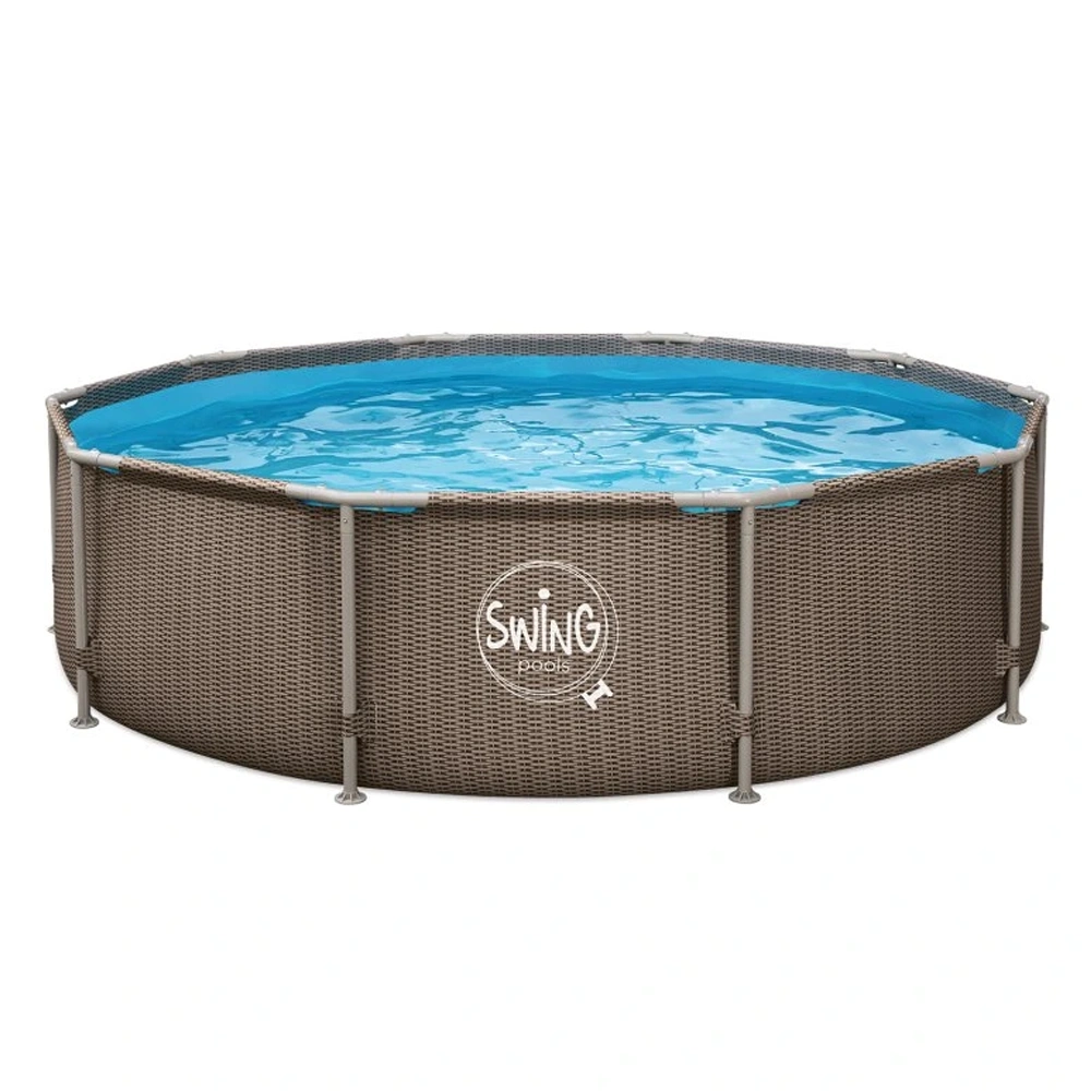 Mountfield Swing Double Rattan fémvázas medence, 549x122cm